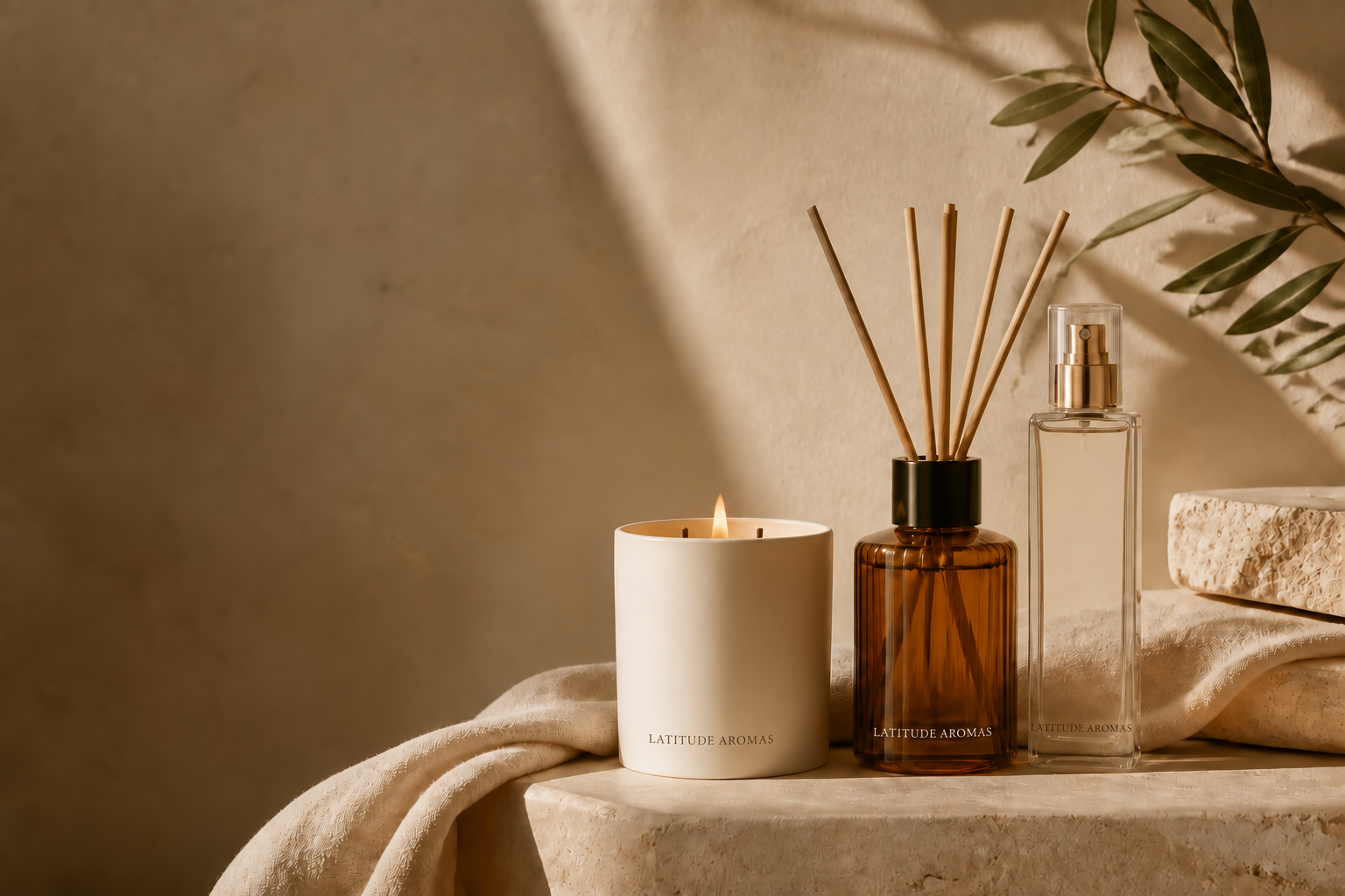 Coleção de perfumaria para casa Latitude Aromas